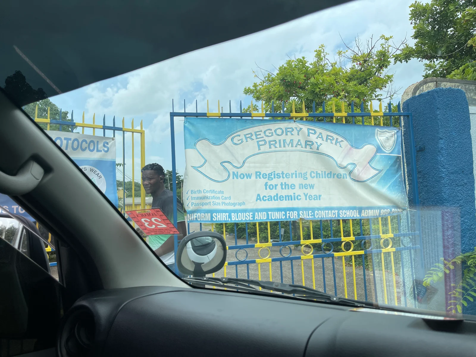 Gregory Park Primary entrance sign.