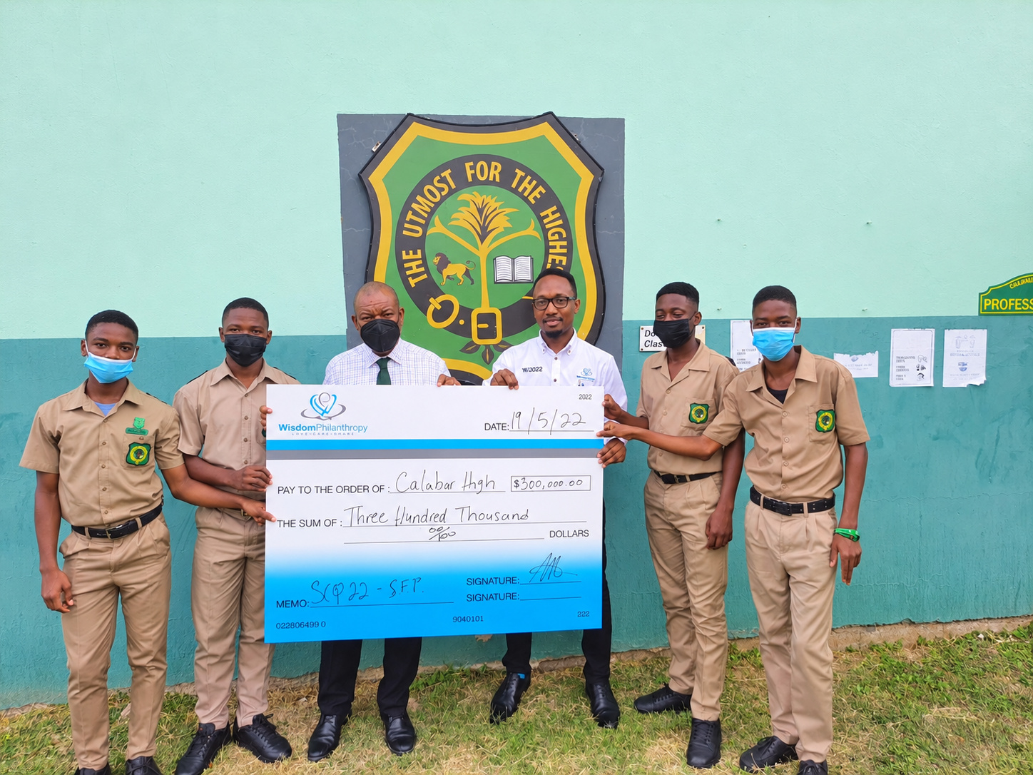 WisdomPhilanthropy school grant presentation at Calabar High School